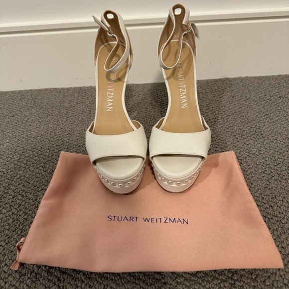 Stuart Weitzman White Platform Heels - Picture 9 of 10